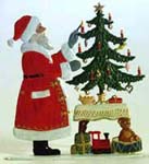 Santa decorating Tree