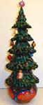 Carved Christmas Tree Music Box