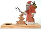 Hiking Santa Candleholder
