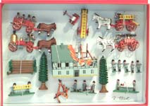 Large firemen set with horses