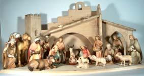Dolfi carved nativity