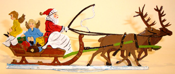 Santa Sleigh Deer