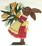 Bunny with Tulips