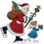 Skating Santa