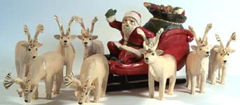 Santa and Deer