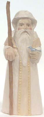 White Santa with Blue Bird